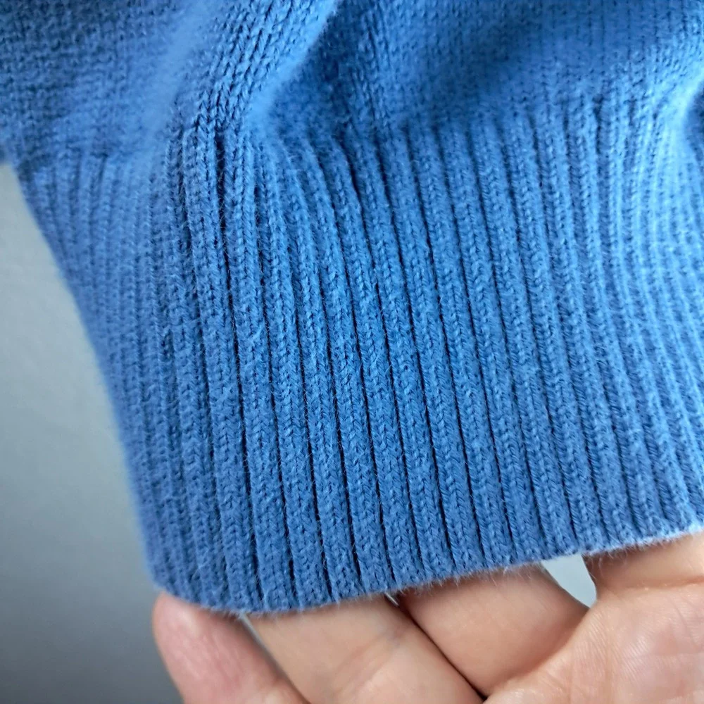 Duluth‎ Trading Co. Quarter Zip Pullover Sweater Knit Blue Casual Mens M - Picture 5 of 7